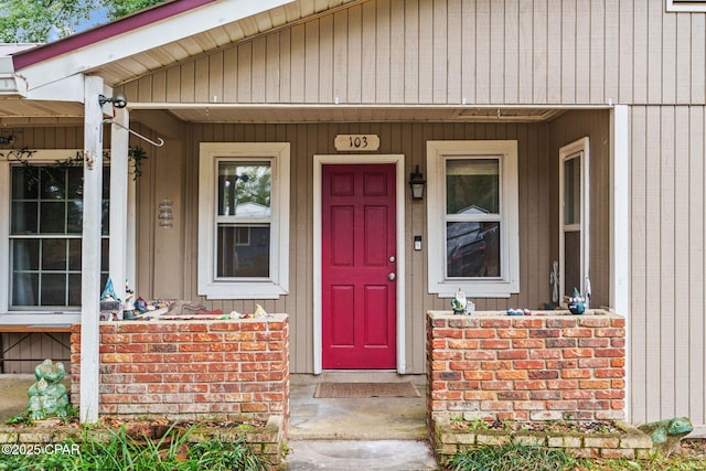 view of doorway to property