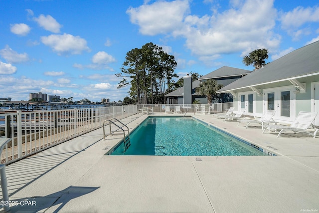 view of pool featuring a patio area