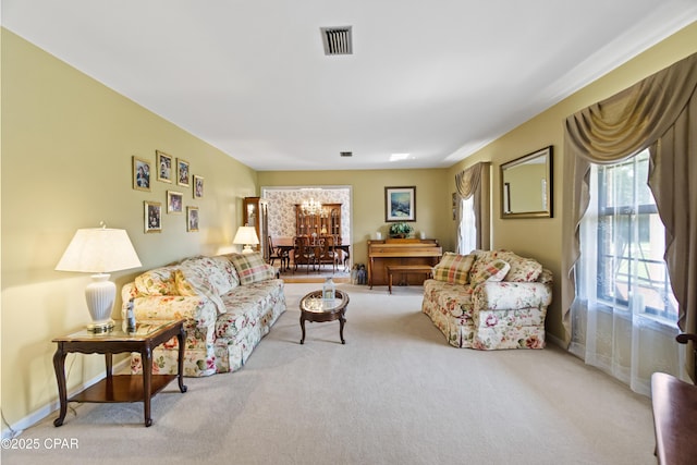 view of carpeted living room