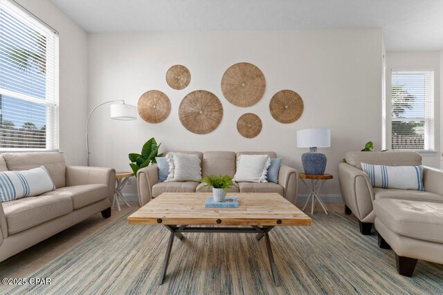 living room with a wealth of natural light