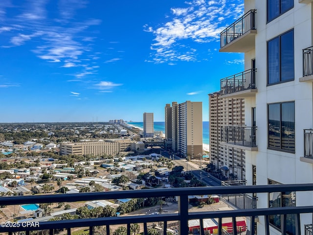 city view with a water view