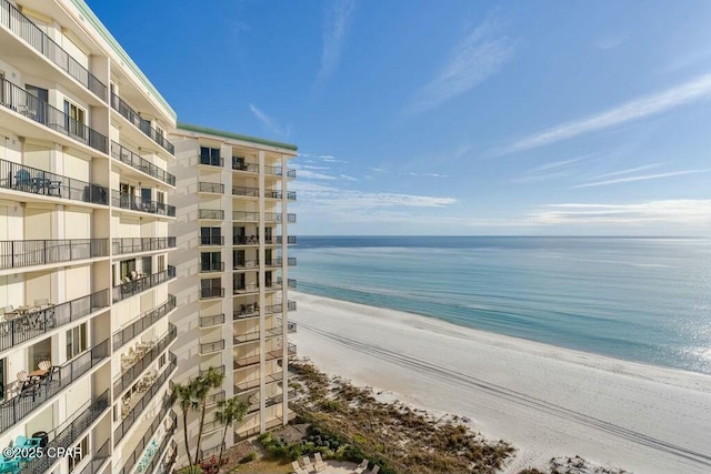 water view featuring a beach view