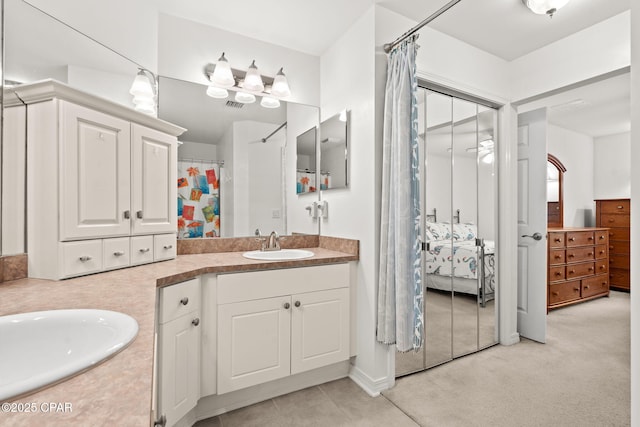 bathroom with vanity
