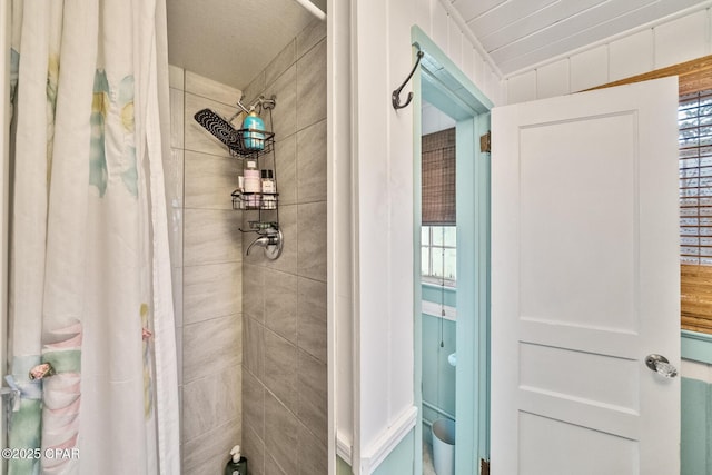 bathroom with walk in shower