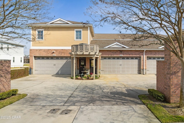 view of front facade with a garage