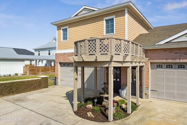 view of front of home featuring a garage