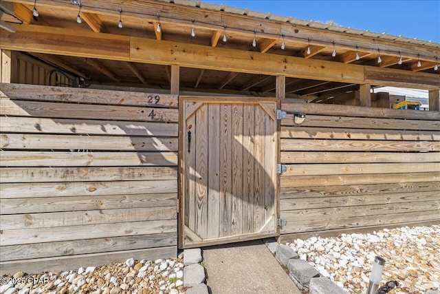 view of horse barn