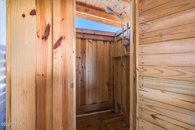 interior details with wooden walls