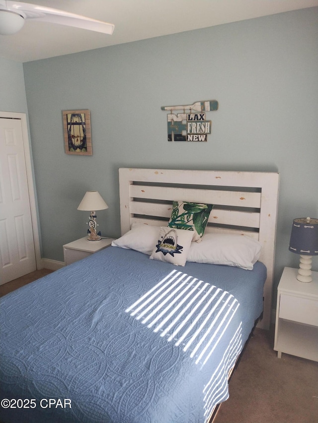 view of carpeted bedroom