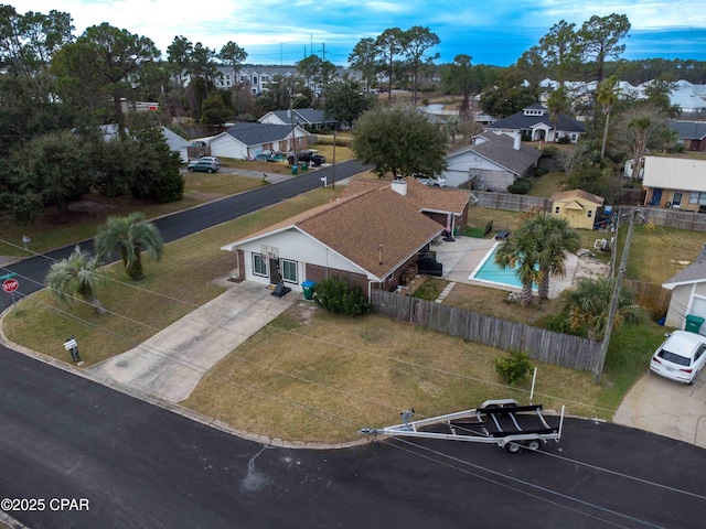 birds eye view of property