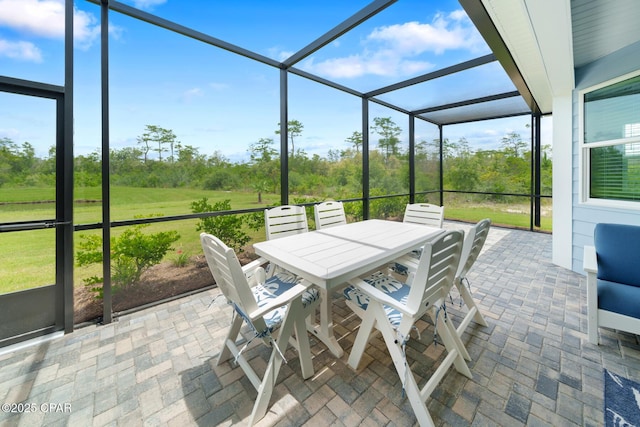 view of sunroom / solarium