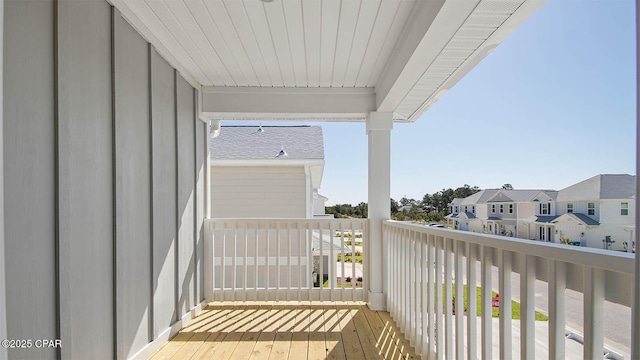 balcony with a residential view