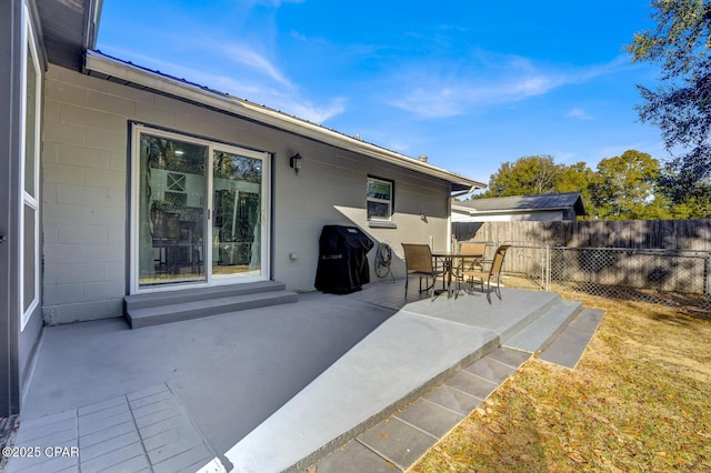 view of patio / terrace with area for grilling