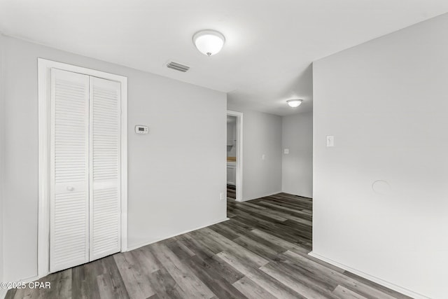 interior space featuring dark hardwood / wood-style floors