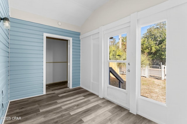 1905 W 17th St, Panama City, FL 32405 - interior space with wood finished floors and lofted ceiling