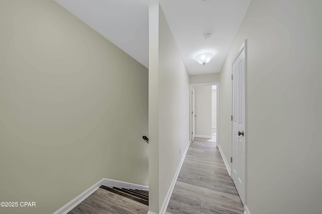 hall featuring light hardwood / wood-style flooring