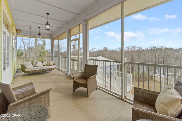 view of sunroom