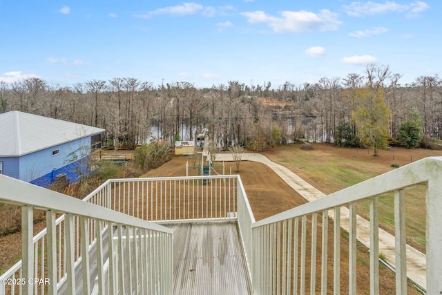 exterior space with a playground