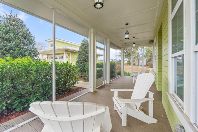 view of sunroom