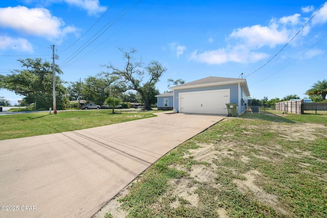 view of side of home featuring a yard