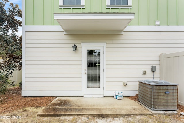 entrance to property with central air condition unit