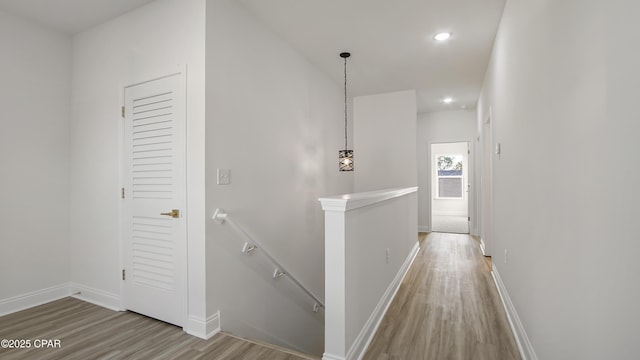 hall featuring wood-type flooring