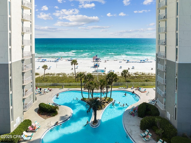 water view featuring a view of the beach