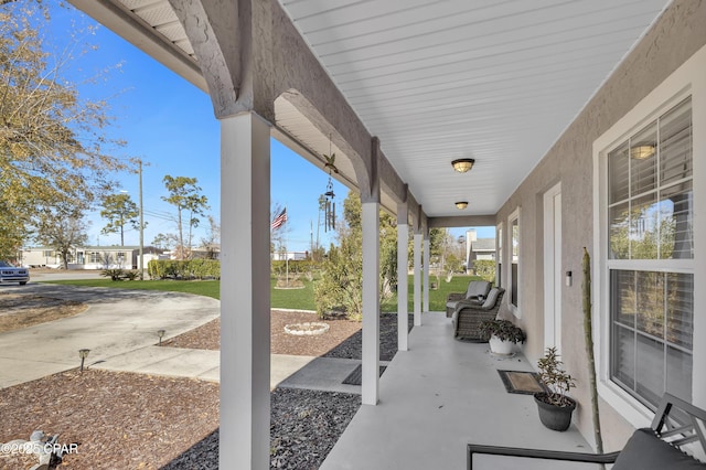 view of patio with a porch