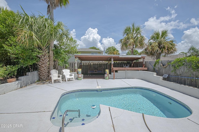 view of pool featuring a patio area