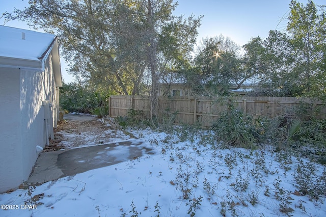 view of snowy yard