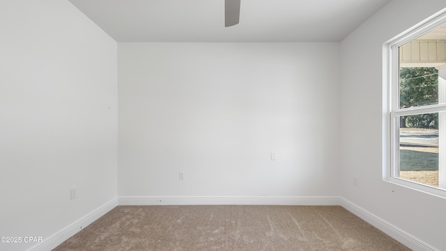 view of carpeted spare room