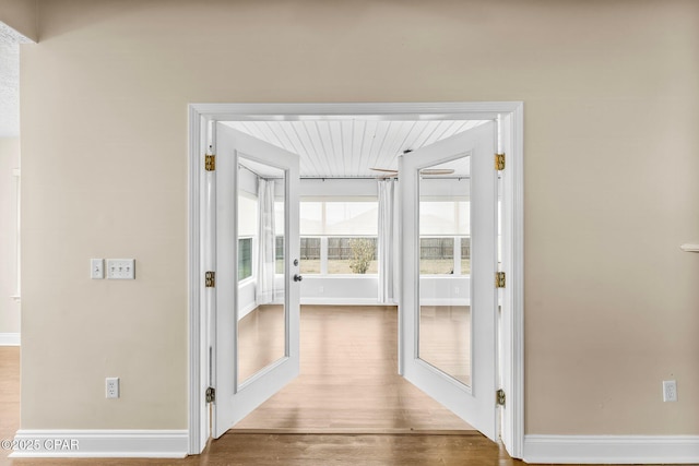 entryway featuring wood-type flooring