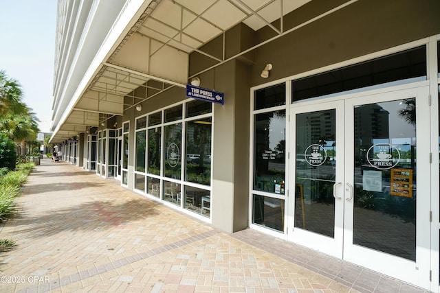 exterior space with french doors