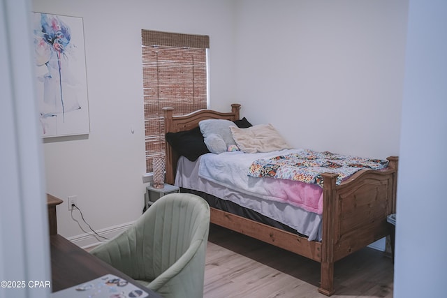 bedroom featuring light hardwood / wood-style flooring