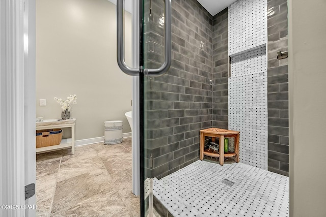 bathroom with walk in shower