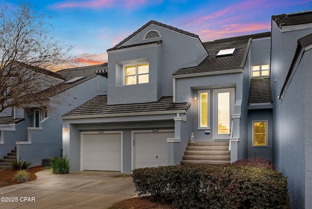 view of front of home featuring a garage