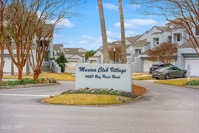 view of community sign