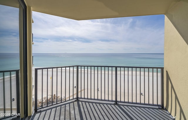 9850 S Thomas Dr Unit 806W, Panama City Beach, FL 32408 - balcony with view of water and beach