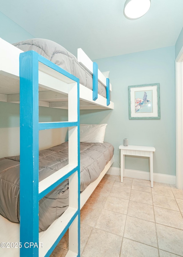 view of tiled bedroom