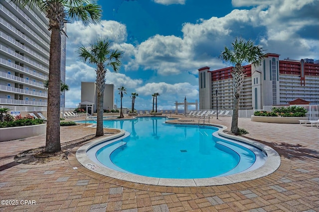 view of pool with a patio