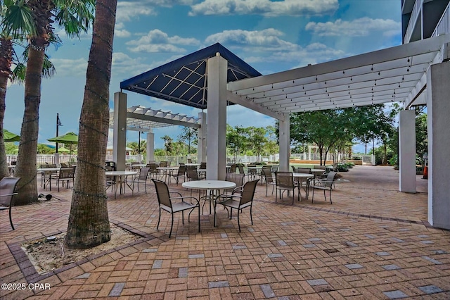 view of patio / terrace with a pergola