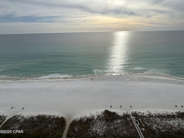 water view featuring a beach view