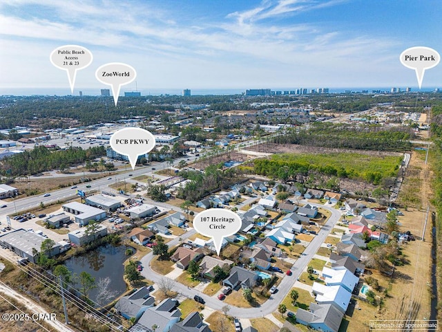 birds eye view of property