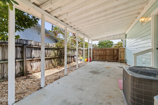 view of patio / terrace with central air condition unit