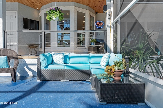 view of patio / terrace with an outdoor hangout area