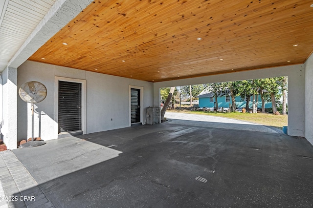 view of patio with a carport