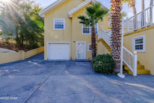 view of front facade with a garage