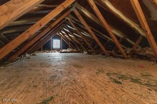 view of unfinished attic