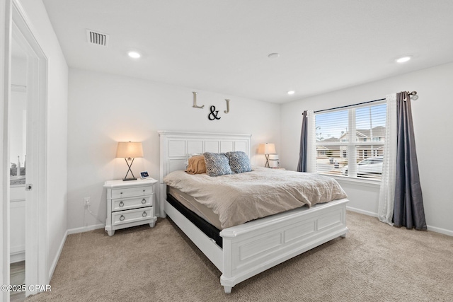 view of carpeted bedroom