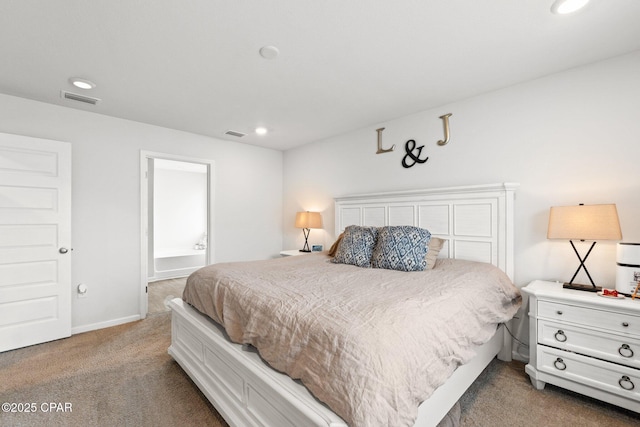 view of carpeted bedroom